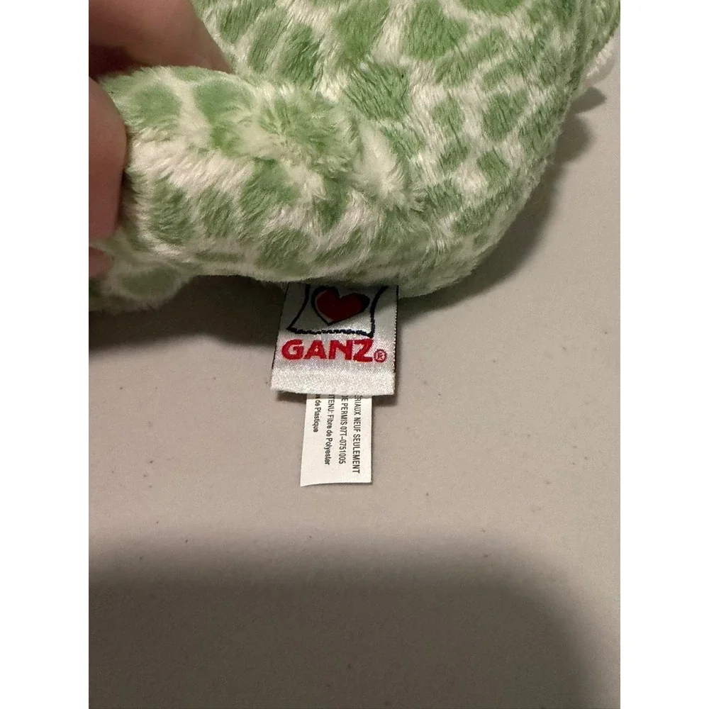 Webkinz Spotted Frog Ganz Plush Stuffed Animal Green White Leopard Print No Code